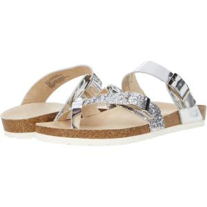imageWHITE MOUNTAIN Gracie Signature ComfortMolded Footbed SandalSilver Glitter