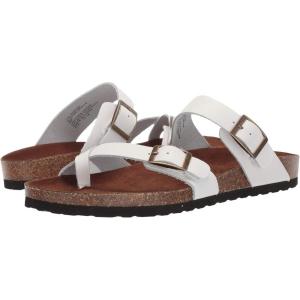 imageWHITE MOUNTAIN Gracie Signature ComfortMolded Footbed SandalWhite Leather