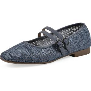 imageWHITE MOUNTAIN Womens Bocage DoubleStrap FlatBlueSmooth
