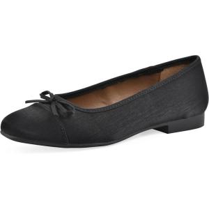 imageWHITE MOUNTAIN Womens Bocci Dressy Cap Toe Ballet FlatBlackShimmerFab