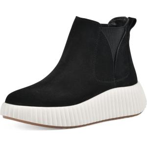 imageWHITE MOUNTAIN Womens Dignify Platform HighTop Sneaker BootieBlackSuede