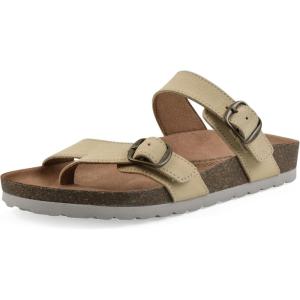 imageWHITE MOUNTAIN Womens Grams Signature ComfortMolded Footbed SandalButter CreamSuede