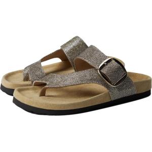 imageWHITE MOUNTAIN Womens Harley Footbed SandalGoldGlitterFabric