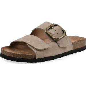 imageWHITE MOUNTAIN Womens Hayloft Signature ComfortMolded Footbed SandalSandal WoodSuede
