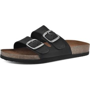 imageWHITE MOUNTAIN Womens Helga Flat SandalBlackNubuck