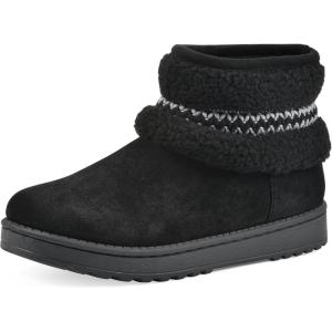 imageWHITE MOUNTAIN Womens Icons Faux Fur SlipOn BootieBlack