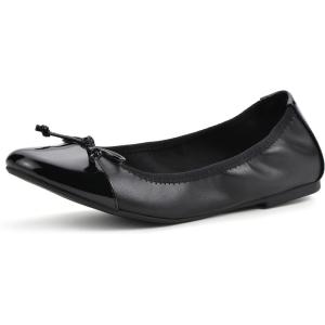imageWHITE MOUNTAIN Womens Sunnyside II Flexible Ballet FlatBlackBlackPatent