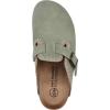 imageWHITE MOUNTAIN Womens Bendees ContrastStitched Signature ComfortMolded Footbed ClogSage GreenSuede