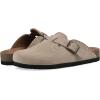 imageWHITE MOUNTAIN Womens Bendees ContrastStitched Signature ComfortMolded Footbed ClogSandal WoodSuede