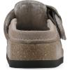 imageWHITE MOUNTAIN Womens Bueno MuleTaupe Suede With Faux Fur