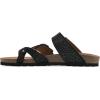 imageWHITE MOUNTAIN Womens Grays Signature ComfortMolded Footbed SandalBlackSuede