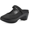 imageWHITE MOUNTAIN Womens Vinto 2 Heeled Mary Jane ClogBlackSuededSmooth
