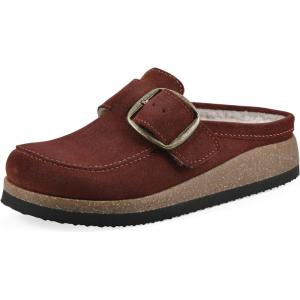 imageWHITE MOUNTAIN Womens Bueno MuleRust Suede With Faux Fur