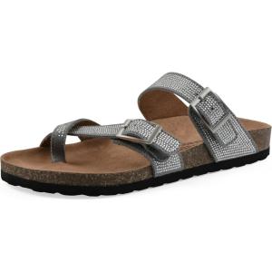 imageWHITE MOUNTAIN Womens Grays Signature ComfortMolded Footbed SandalBlue RaspberrySuede