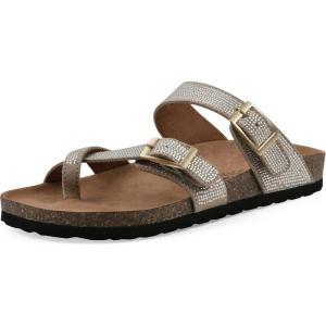 imageWHITE MOUNTAIN Womens Grays Signature ComfortMolded Footbed SandalSandal WoodSuede