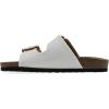 imageWHITE MOUNTAIN Womens Griffon DoubleBuckle Signature ComfortMolded Footbed SandalWhiteLeather