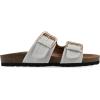 imageWHITE MOUNTAIN Womens Griffon DoubleBuckle Signature ComfortMolded Footbed SandalWhiteLeather