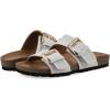 imageWHITE MOUNTAIN Womens Griffon DoubleBuckle Signature ComfortMolded Footbed SandalWhiteLeather
