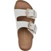 imageWHITE MOUNTAIN Womens Griffon DoubleBuckle Signature ComfortMolded Footbed SandalWhiteLeather
