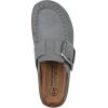 imageWHITE MOUNTAIN Womens Bayberry Buckle Signature ComfortMolded Footbed MuleBlue RaspberrySuede