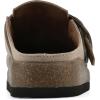 imageWHITE MOUNTAIN Womens Bayberry Buckle Signature ComfortMolded Footbed MuleSandal WoodSuede