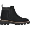 imageWHITE MOUNTAIN Womens Glassie Lug Sole Chelsea Ankle BootieBlackSuede