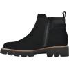 imageWHITE MOUNTAIN Womens Glassie Lug Sole Chelsea Ankle BootieBlackSuede