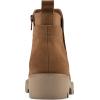 imageWHITE MOUNTAIN Womens Glassie Lug Sole Chelsea Ankle BootieWhiskeySuede