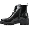 imageWHITE MOUNTAIN Womens Tappy Lug Sole Combat BootBlackPatent