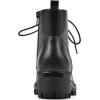 imageWHITE MOUNTAIN Womens Tappy Lug Sole Combat BootBlackSmooth