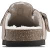 imageWhite Mountain Womens Bari ClogTaupeSuede WFaux Fur
