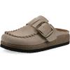 imageWHITE MOUNTAIN Womens Bayberry Buckle Signature ComfortMolded Footbed MuleSandal WoodSuede