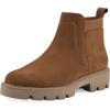 imageWHITE MOUNTAIN Womens Glassie Lug Sole Chelsea Ankle BootieWhiskeySuede