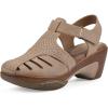 imageWHITE MOUNTAIN Womens Vie Heeled CutOut ClogSandBuc
