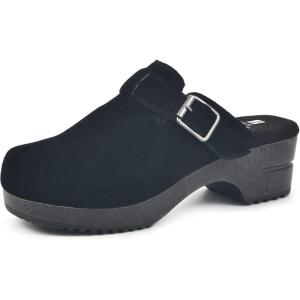 imageWHITE MOUNTAIN Shoes Behold Leather ClogBlackSuede