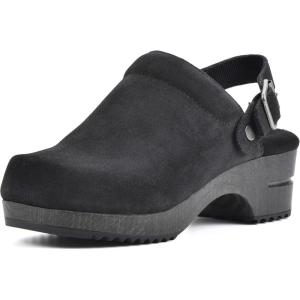 imageWHITE MOUNTAIN Shoes Being Leather Footbeds ClogBlackSuede