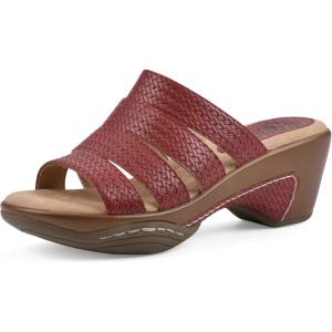imageWHITE MOUNTAIN Shoes Valora Womens Clog SandalRedWoven