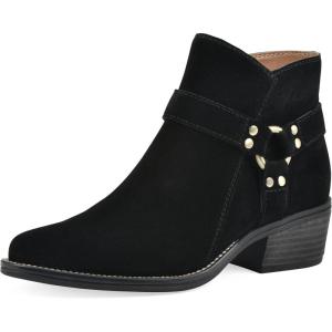 imageWHITE MOUNTAIN Womens Altossa Western Ankle BootieBlackSuede
