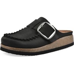 imageWHITE MOUNTAIN Womens Bayberry Buckle Signature ComfortMolded Footbed MuleBlackNubuck