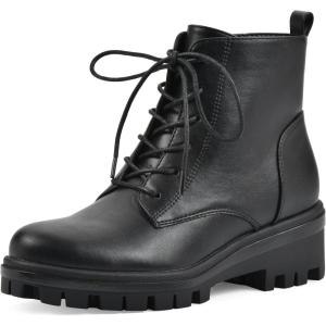 imageWHITE MOUNTAIN Womens Tappy Lug Sole Combat BootBlackSmooth