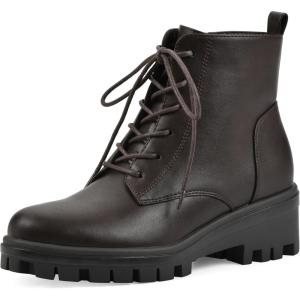 imageWHITE MOUNTAIN Womens Tappy Lug Sole Combat BootBrownSmooth