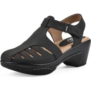 imageWHITE MOUNTAIN Womens Vie Heeled CutOut ClogBlackBuc