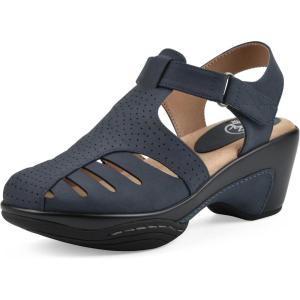 imageWHITE MOUNTAIN Womens Vie Heeled CutOut ClogNavyBuc