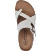 imageWHITE MOUNTAIN Womens Graph Flat SandalWhiteLeather