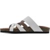 imageWHITE MOUNTAIN Womens Graph Flat SandalWhiteLeather