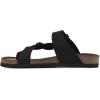 imageWHITE MOUNTAIN Womens Crawford Signature Comfort Molded Footbed Braided SandalBlackNubuck Dksock