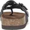 imageWHITE MOUNTAIN Womens Harrington Braided Signature ComfortMolded Footbed SandalBlackNubuck