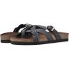 imageWHITE MOUNTAIN Womens Harrington Braided Signature ComfortMolded Footbed SandalNavyLeather