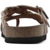 imageWHITE MOUNTAIN Womens Harrington Braided Signature ComfortMolded Footbed SandalSandal WoodSuede