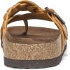 imageWHITE MOUNTAIN Womens Harrington Braided Signature ComfortMolded Footbed SandalWhiskeyLeather